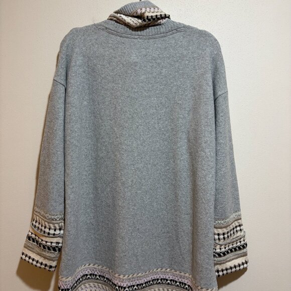 Anthropologie Daily Practice Turtleneck Sweater Dress Removable Collar Fair Isle - Picture 14 of 16